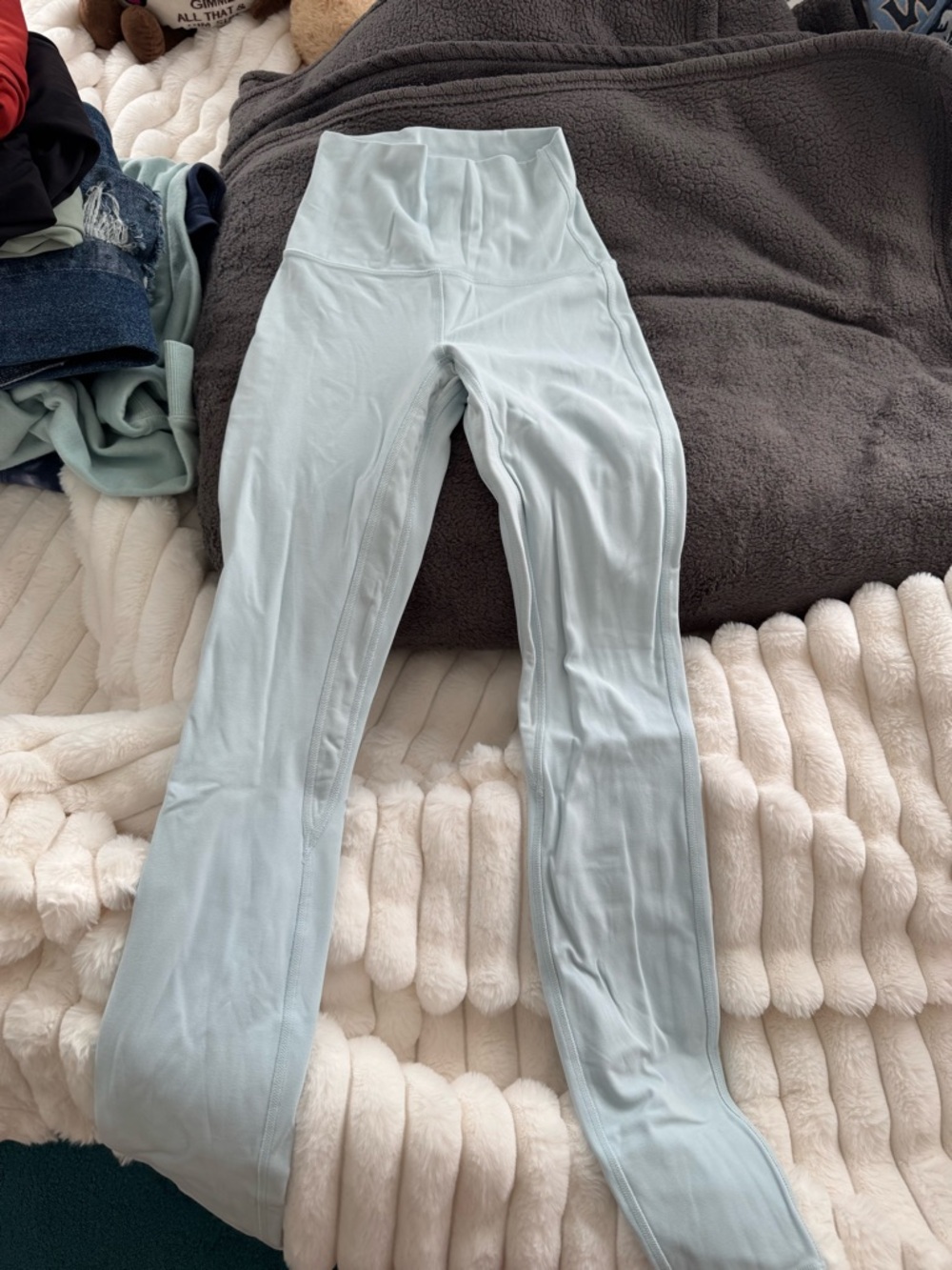 High-Waist Light Blue Active Leggings